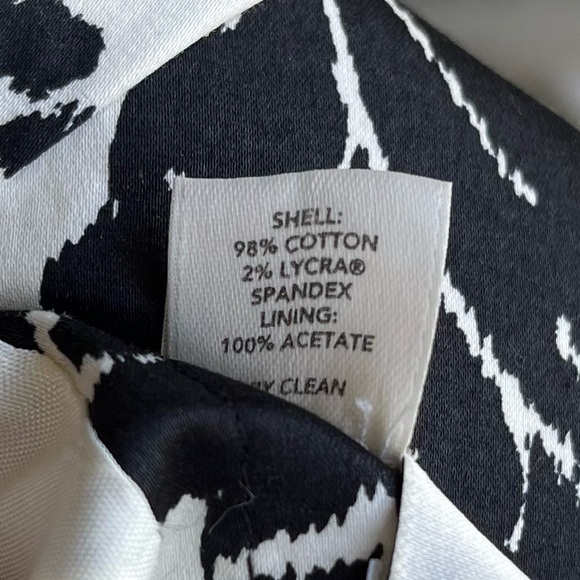 •LOFT• Black/White Damask A-Line Skirt - Size 8 - Picture 7 of 8